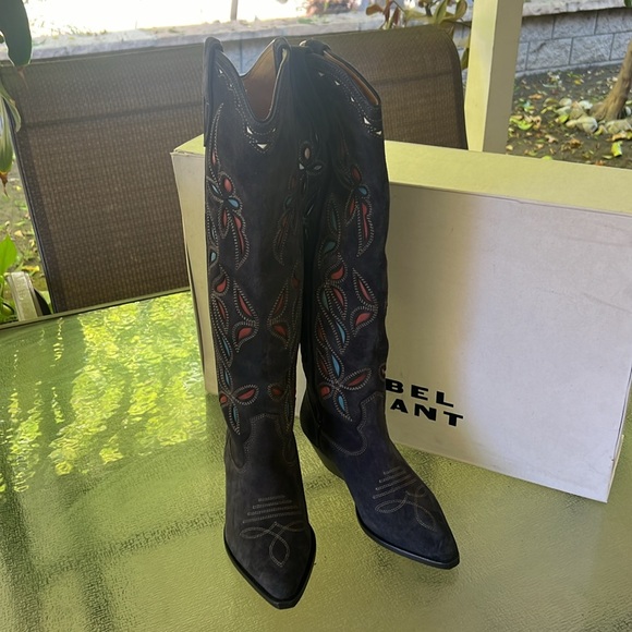 Isabel Marant Denvee Suede Western Boots - Picture 12 of 12